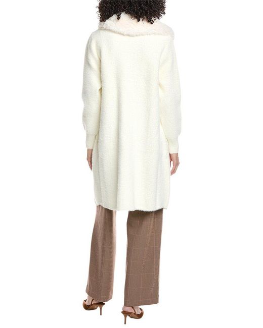La Fiorentina White Plush Coat
