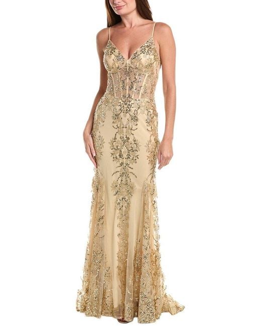 Issue New York Natural Embellished Maxi Dress