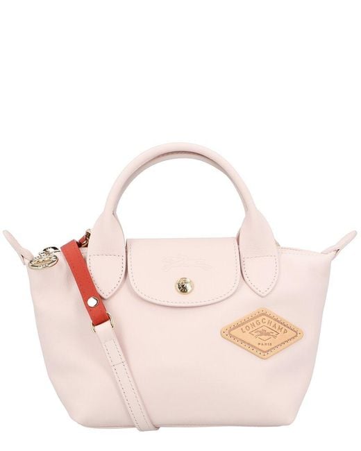 Longchamp Pink Le Pliage Xtra Xs Leather Handbag