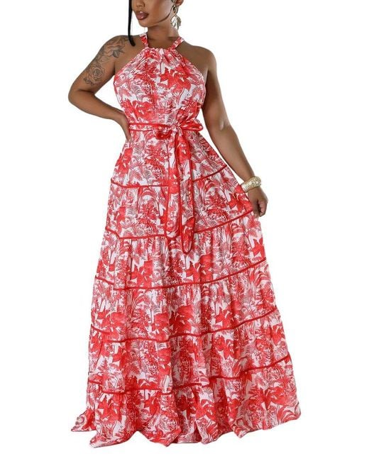 Emma way Red Maxi Dress