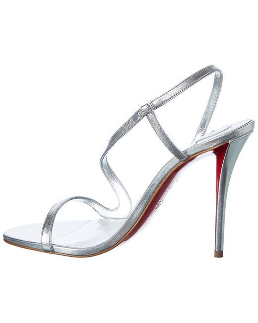 Christian Louboutin White Rosa Z 100 Leather Sandal