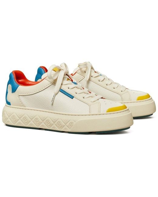 Tory Burch White Ladybug Leather Sneaker