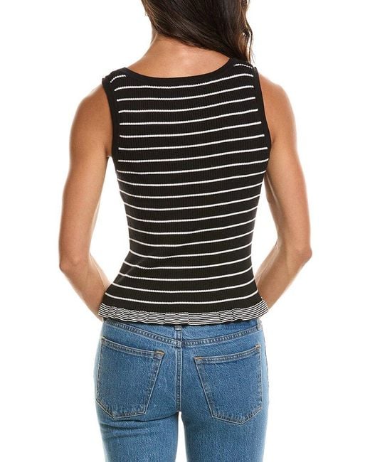 Vince Camuto Black Ribbed Tank