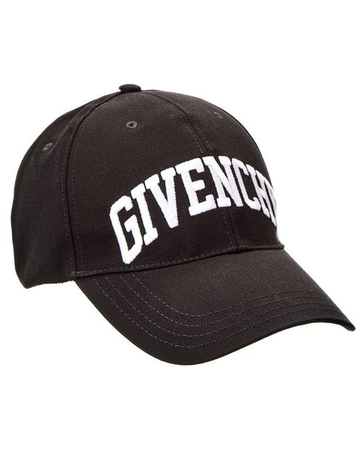 Givenchy Black College Embroidered Cap for men