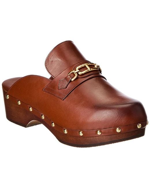 Tom Ford Brown Leather Clog