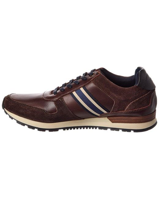 Dune Brown Talay Leather Sneaker for men