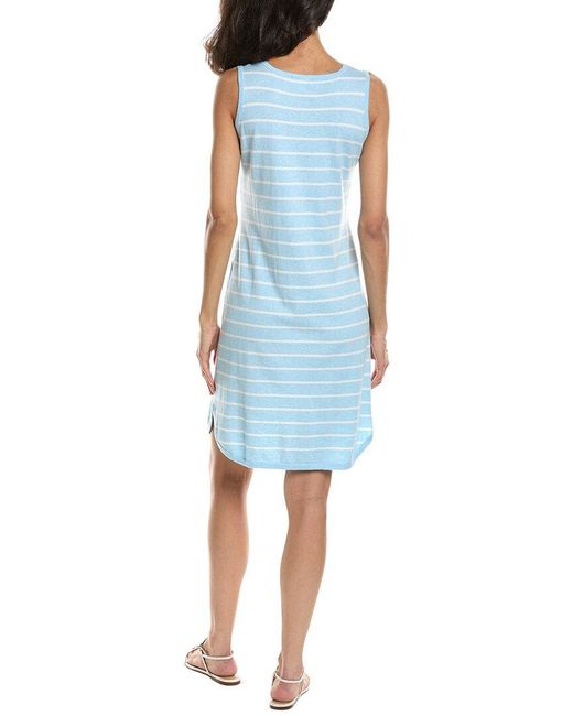 Forte Blue Stripe Tank Cashmere-Blend Dress