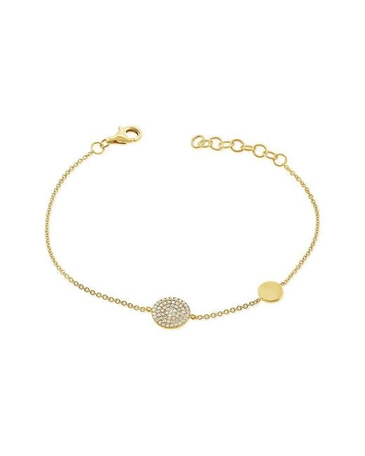 Sabrina Designs Metallic 14K 0.20 Ct. Tw. Diamond Disc Chain Bracelet