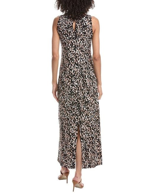 Vince Camuto Brown Sleeveless Keyhole Back Maxi Dress