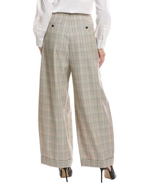 Boss Gray Telda1 Wool-Blend Pant