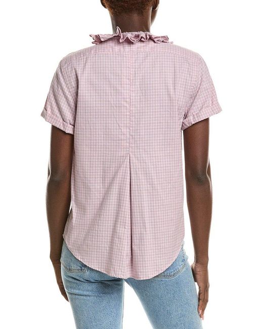 J.McLaughlin Red Quarantini Blouse