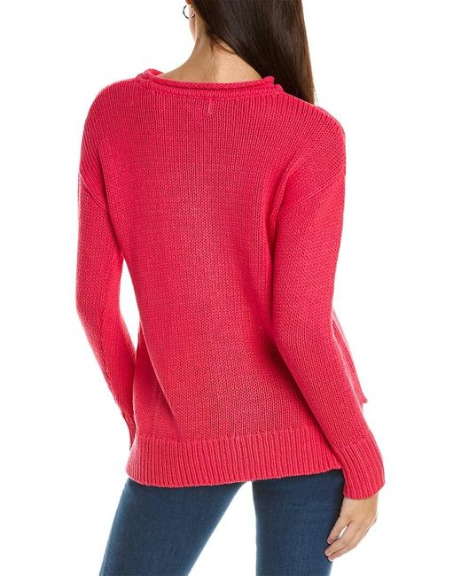 HIHO Red Relaxed Sweater
