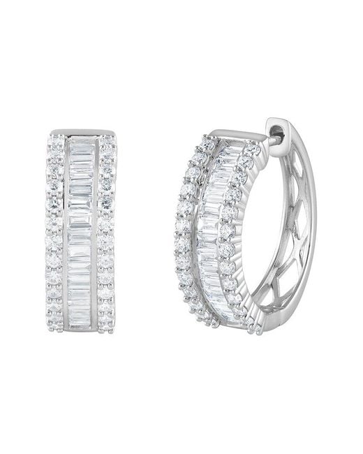 Lab Grown Diamonds White 1.25 Ct. Tw. Lab-Grown Diamond Hoop Earrings