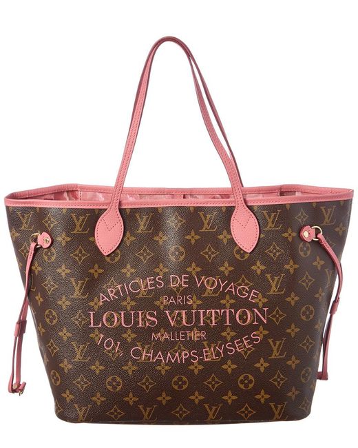 Louis Vuitton Multicolor Limited Edition Pink Ikat Flower Monogram Canvas Neverfull Mm
