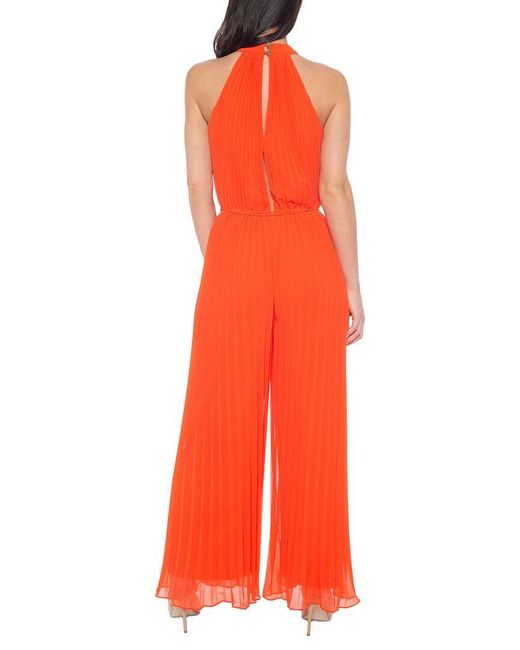 Marina Red Pleated Jumpsuit
