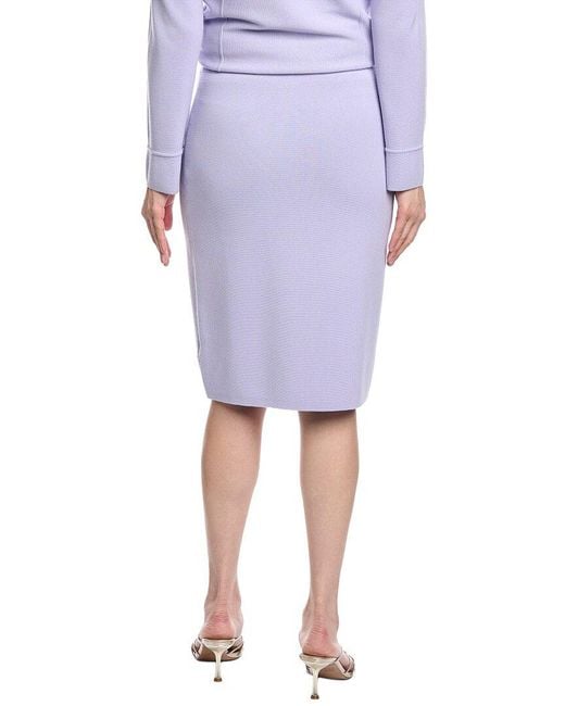 St. John Purple Pencil Skirt