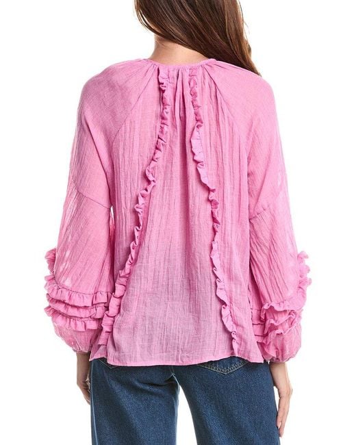 ANNA KAY Red Elenore Boho Blouse