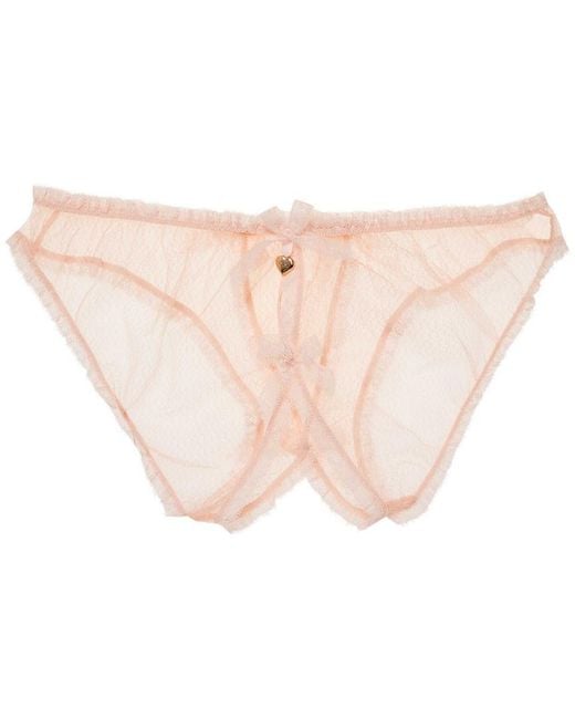 Mimi Holliday by Damaris Truth Or Dare Naughty Crotchless Panty in Pink