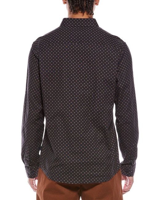 Stone Rose Gray Stretch Print Shirt for men