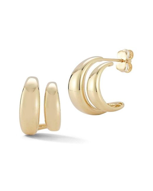 Ember Fine Jewelry White 14K Double Hoop Earrings