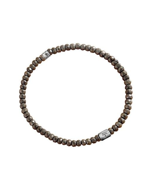 Karma and Luck Metallic Pyrite Stretch Bracelet