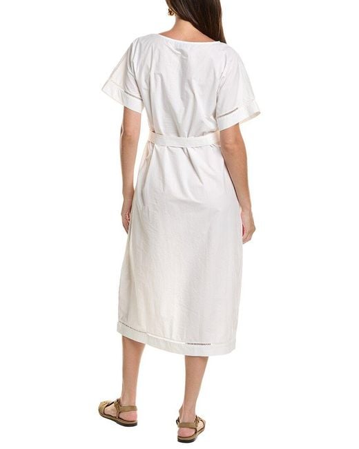 Officine Generale White Officine Generale Isha Poplin Dress