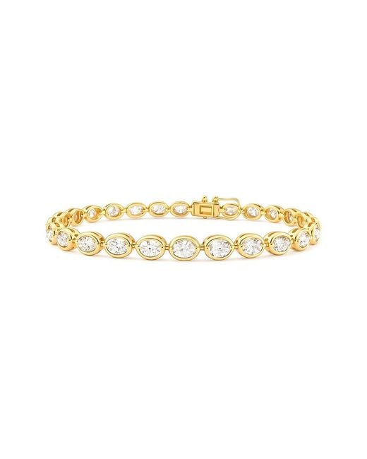 Prince Diamond & Jewelry Metallic 14K 12.55 Ct. Tw. Lab-Grown Diamond Tennis Bracelet