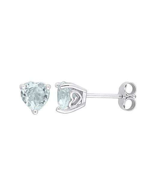 Rina Limor Metallic Silver 1.30 Ct. Tw. Aquamarine Studs
