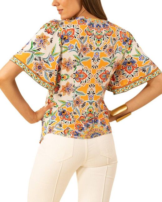 Hale Bob Multicolor Giana Short Sleeve Top