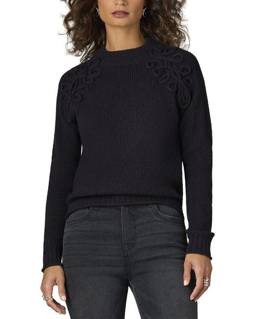 Wit & Wisdom Black Soutache Sweater