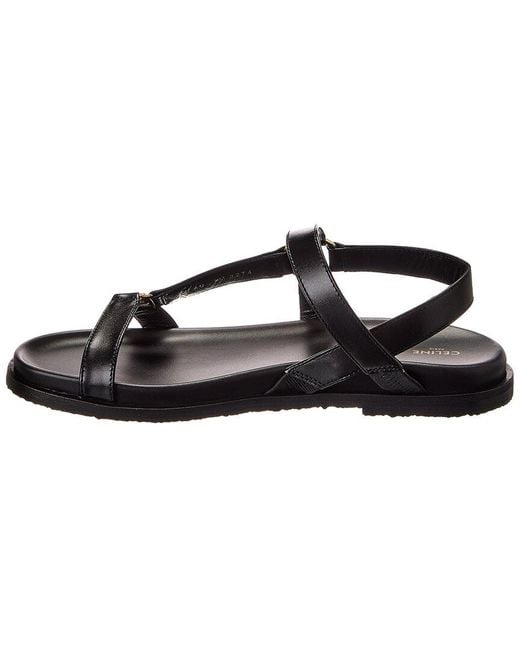 Céline Black Maud Triomphe Leather Sandal