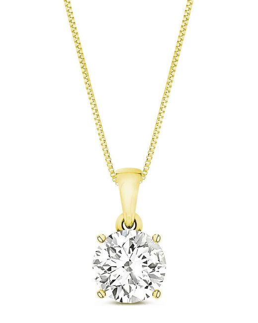 Amairah Metallic 14K 3.00 Ct. Tw. Lab-Grown Diamond Solitaire Pendant Necklace