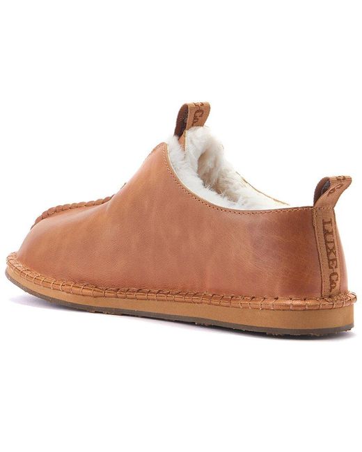 Australia Luxe Brown Hobart Leather Slipper for men