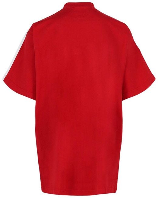 Balenciaga Red X Adidas Oversized Graphic T-Shirt for men