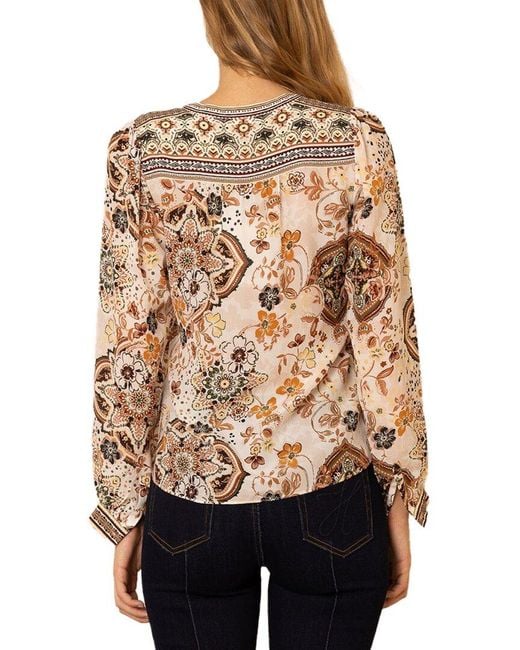 Hale Bob Black Skye Silk Blouse