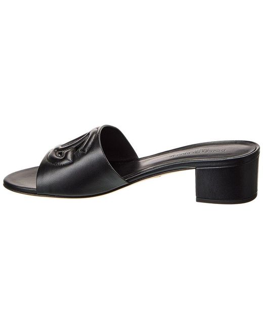 Dolce & Gabbana Black Leather Sandal