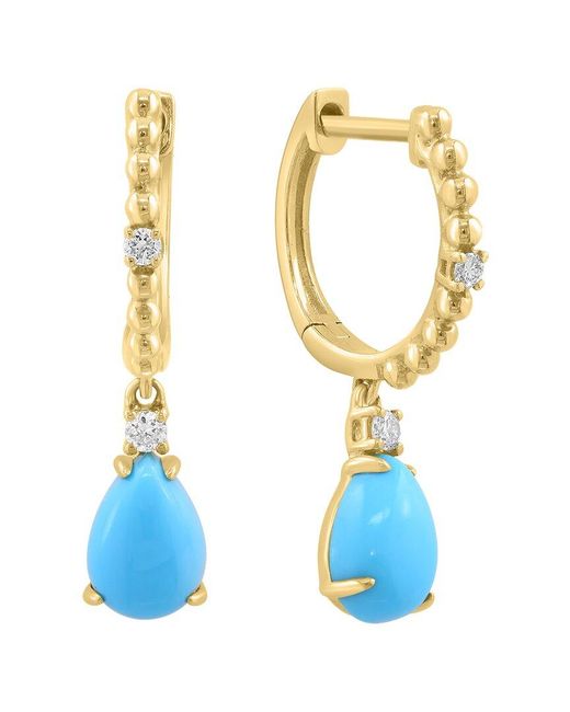 Effy Fine Jewelry Blue 14K 1.67 Ct. Tw. Diamond & Earrings