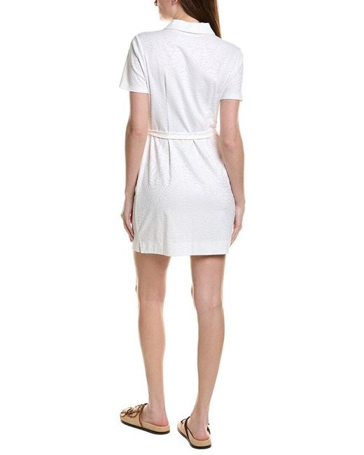 Tommy Bahama White Aubrey Leaves Jacquard Islandzone Mini Dress