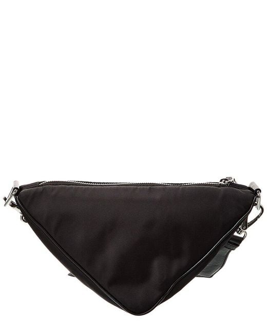 Prada Black Triangle Nylon Shoulder Bag