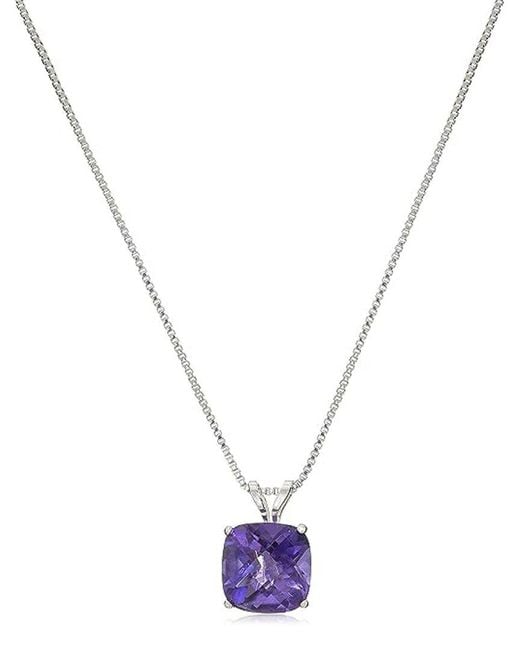 MaxColor Metallic 1.60 Ct. Tw. Amethyst Pendant Necklace