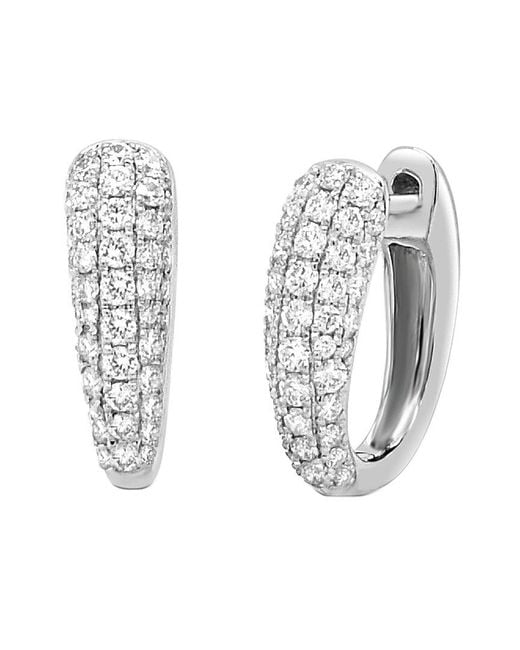 Sabrina Designs White 14K 0.59 Ct. Tw. Diamond Huggie Earrings