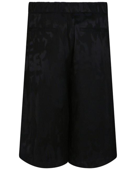 McQueen Black Logo Jacquard Shorts for men