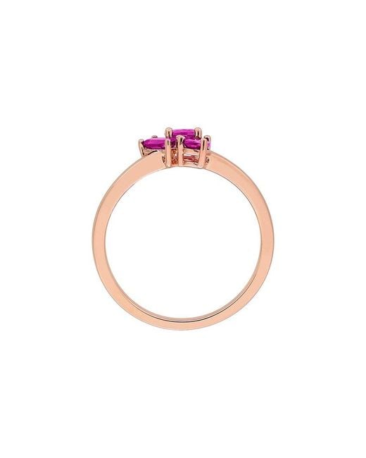 Rina Limor Pink 0.57 Ct. Tw. Rhodolite Three Stone Ring