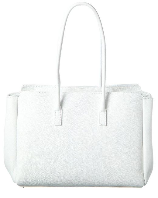 Isabella Rossetti White Beatrix Leather Handbag