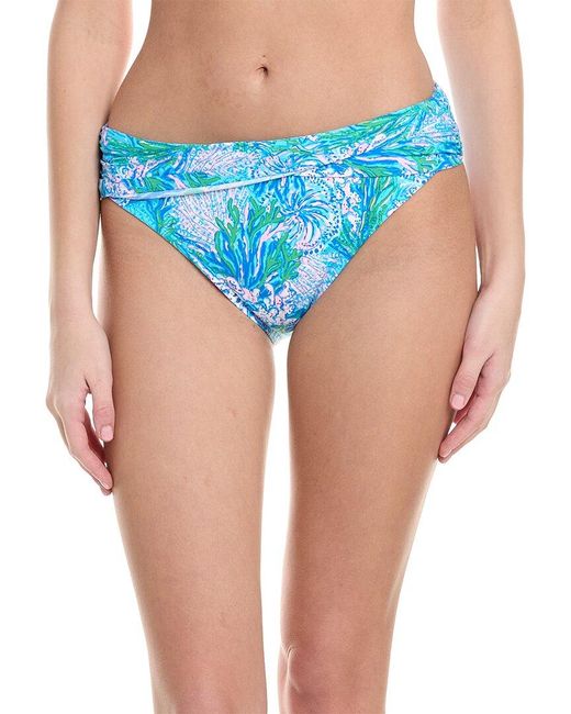 Lilly Pulitzer Blue Lagoon Sarong Hipster Bikini Bottom