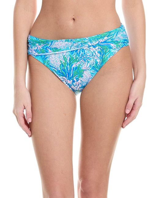 Lilly Pulitzer Blue Lagoon Sarong Hipster Bikini Bottom