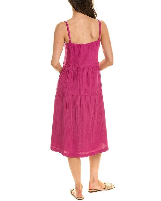Wilt Pink Tiered Slip Dress