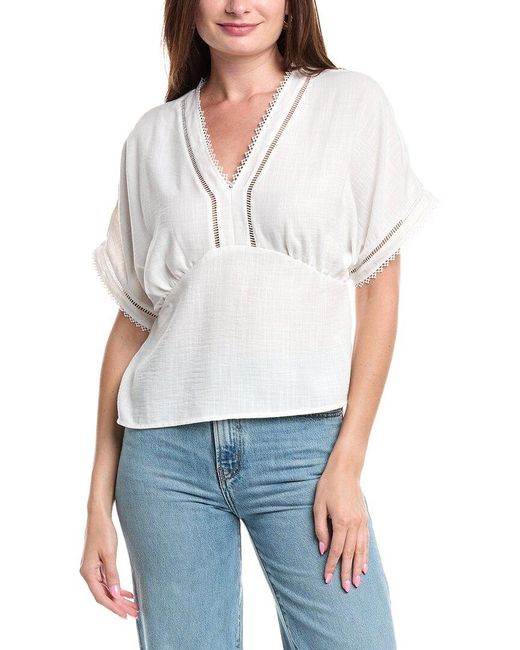 Jason Wu White Wide Sleeve Top