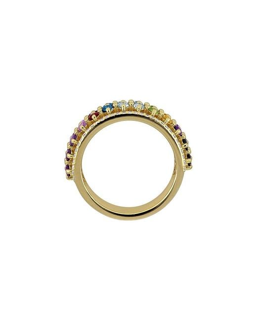 Rina Limor White Plated 1.76 Ct. Tw. Gemstone Ring