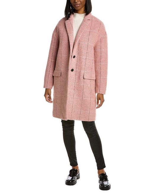 estelle cocoon wool blend coat